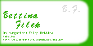 bettina filep business card